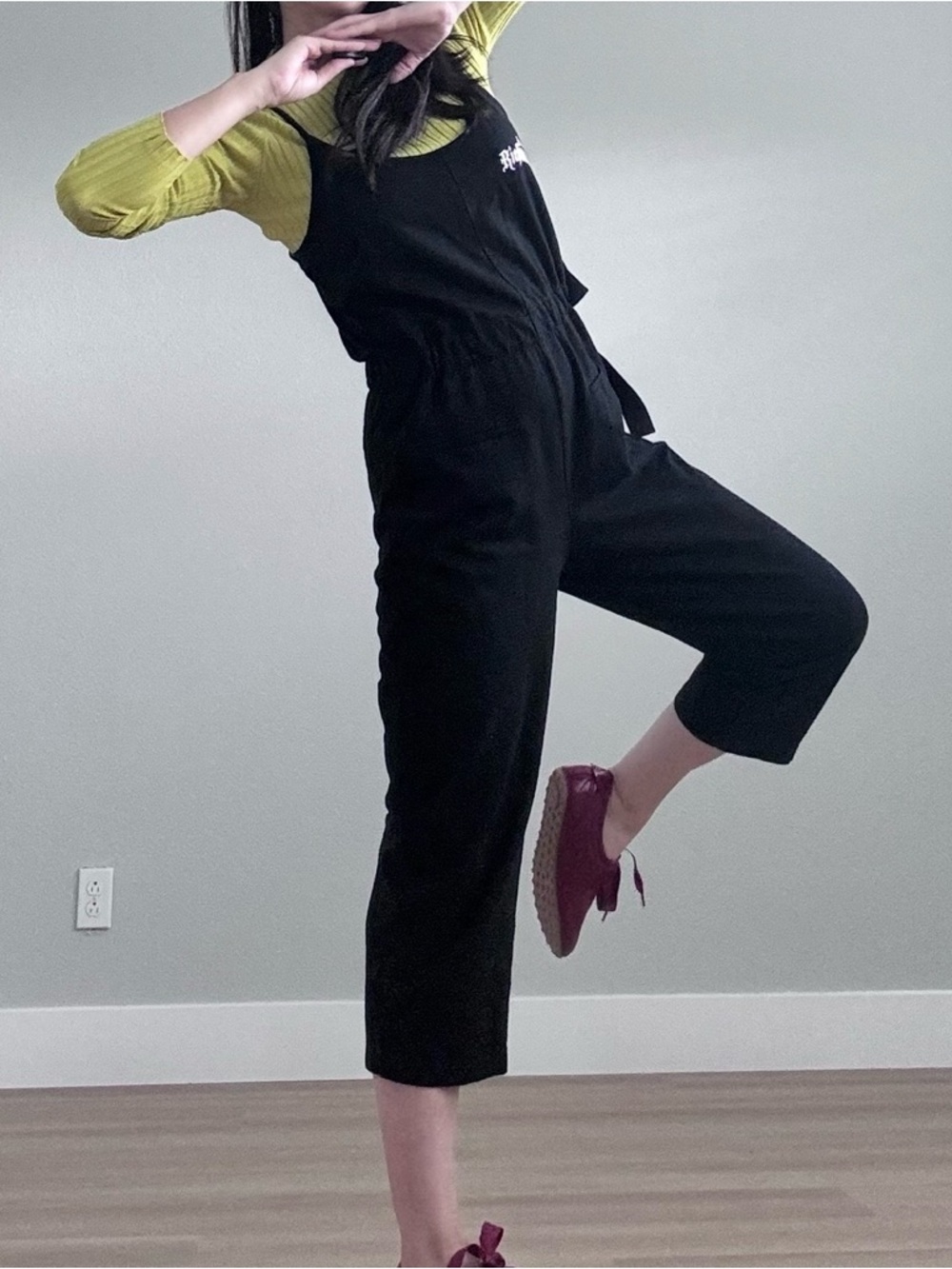 John Richmond Black Cotton Jumpsuit - Size S